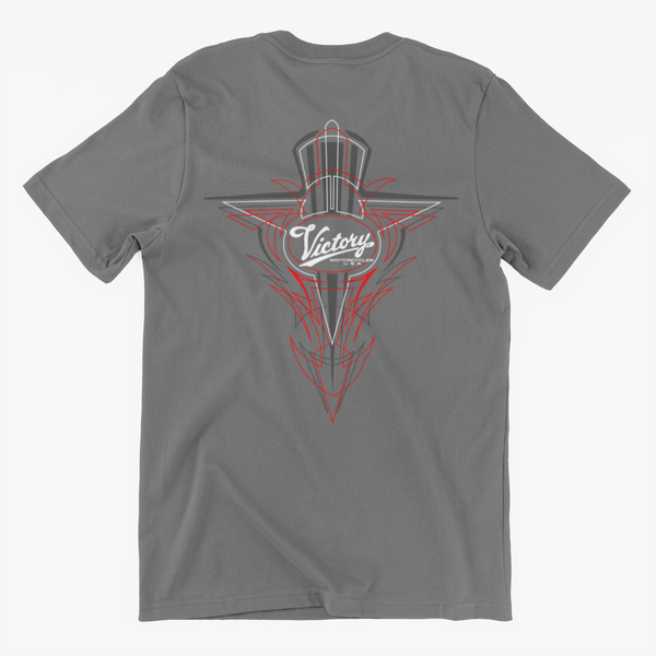 Red & Gray Victory Pinstripe T-Shirt