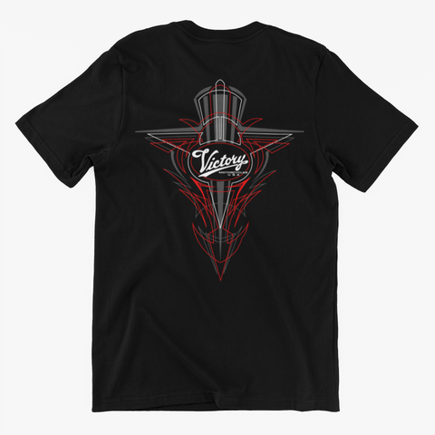 Red & Gray Victory Pinstripe T-Shirt
