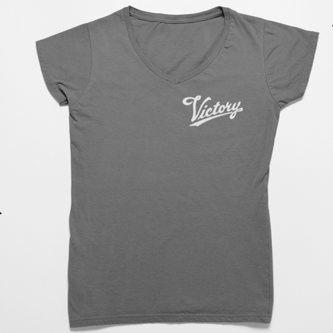 Victory Pinstripe 2 Ladies V-Neck T-Shirt